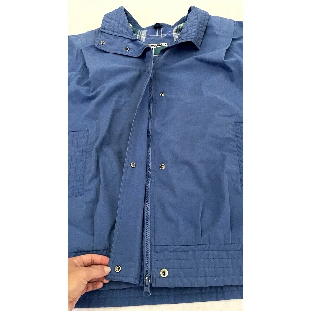 Vintage Pacific Trail Jacket Men Size Large Blue Flannel-Lined Full Zip‎ Pockets
